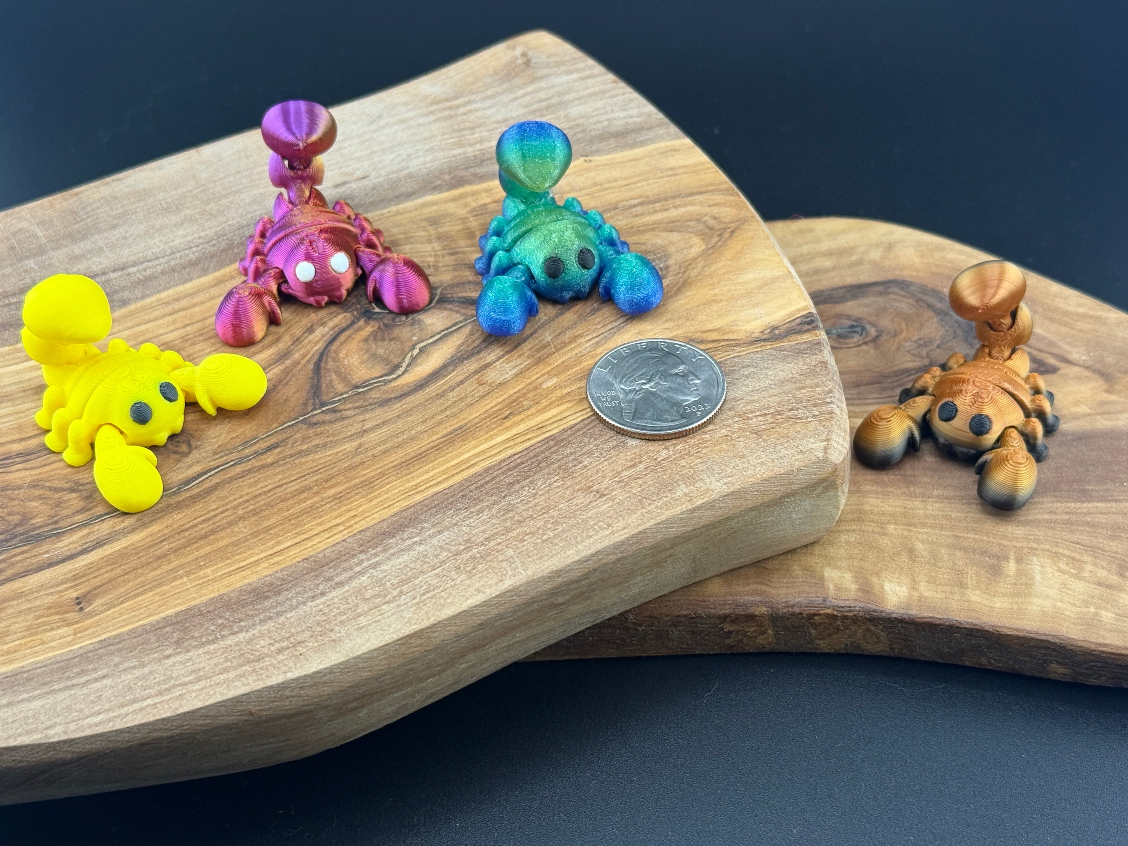Small flexible animal on a wooden platform