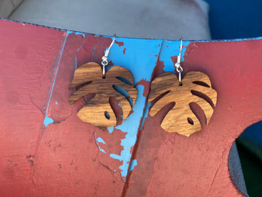 Monstera Leaf Earrings