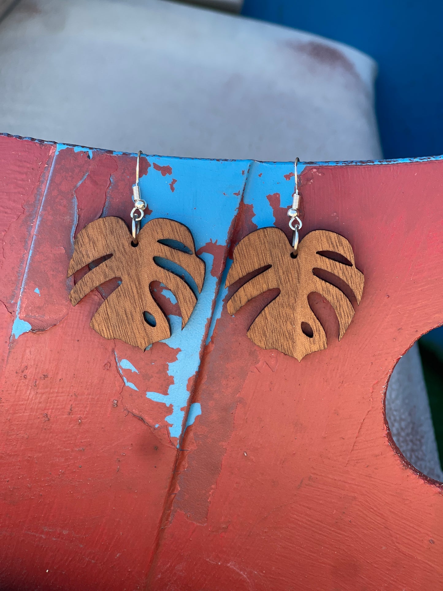 Monstera Leaf Earrings