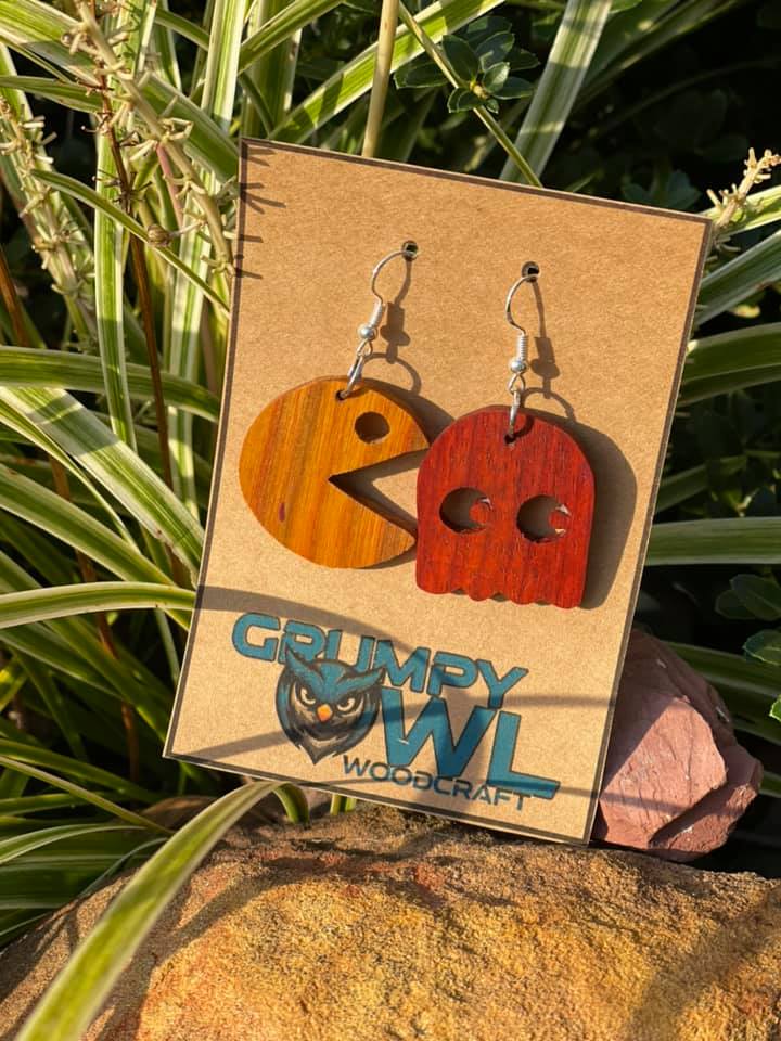 Pac-Man Earrings